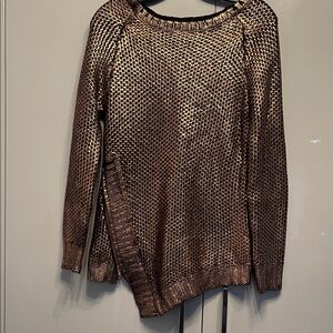 Saks Fifth Avenue Bronze Knit Sweater
